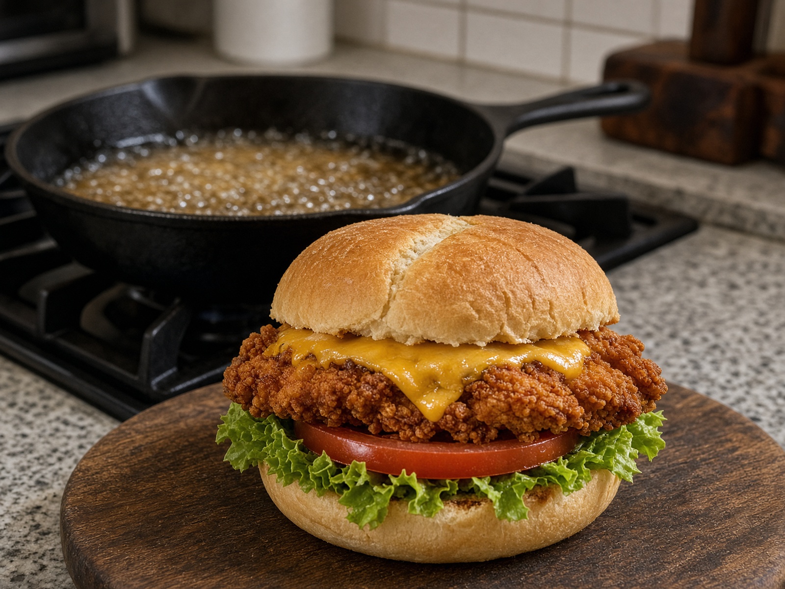 Fried chicken sandwich