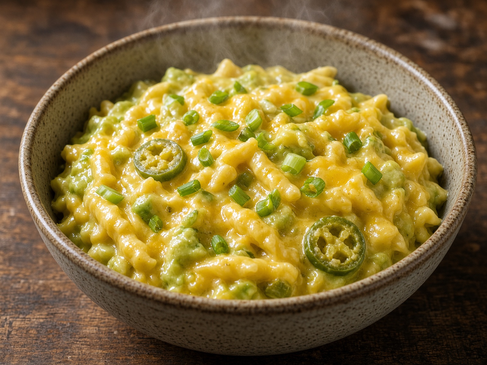 Jalapeño avocado mac and cheese