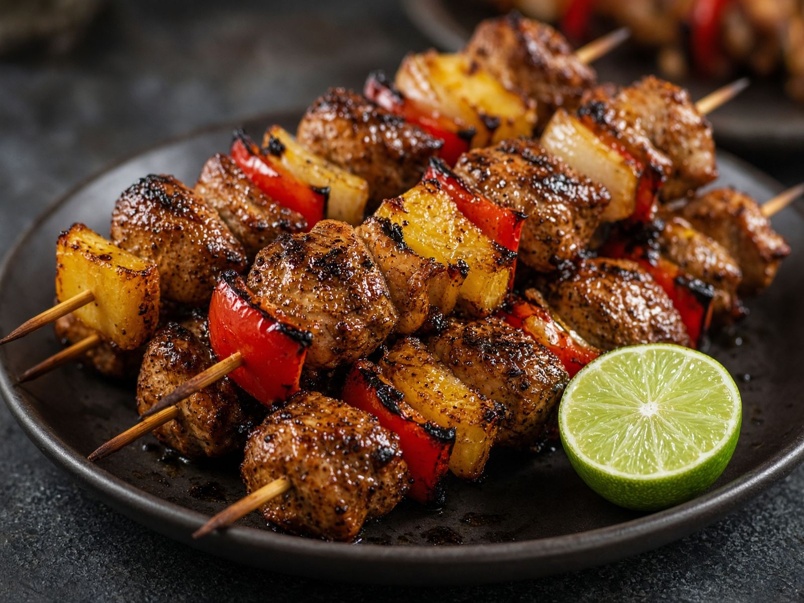 Jamaican jerk chicken skewers