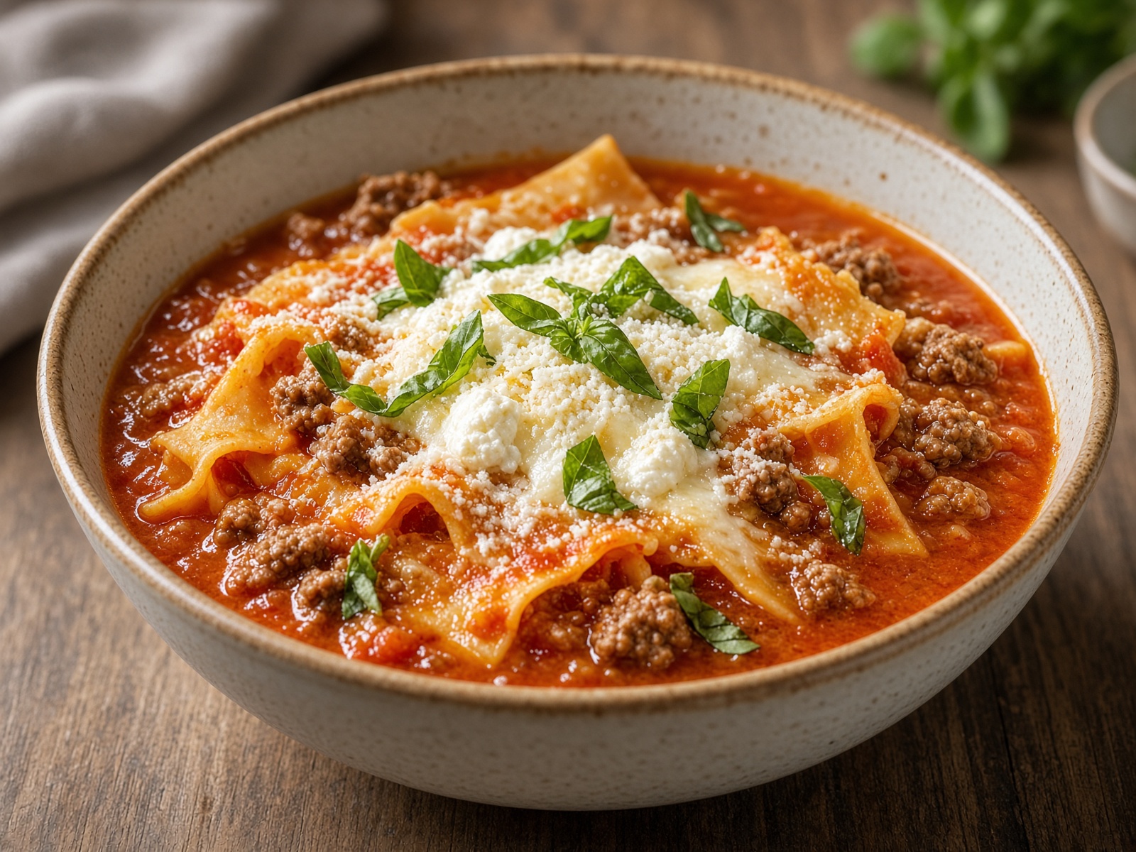 Lasagna soup