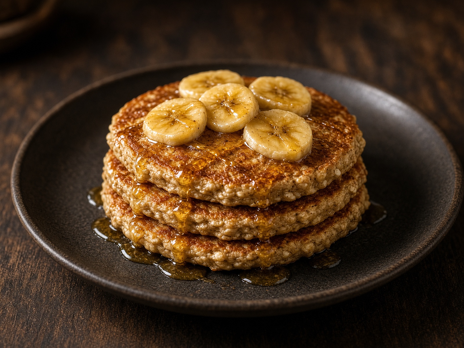 Banana oat pancakes