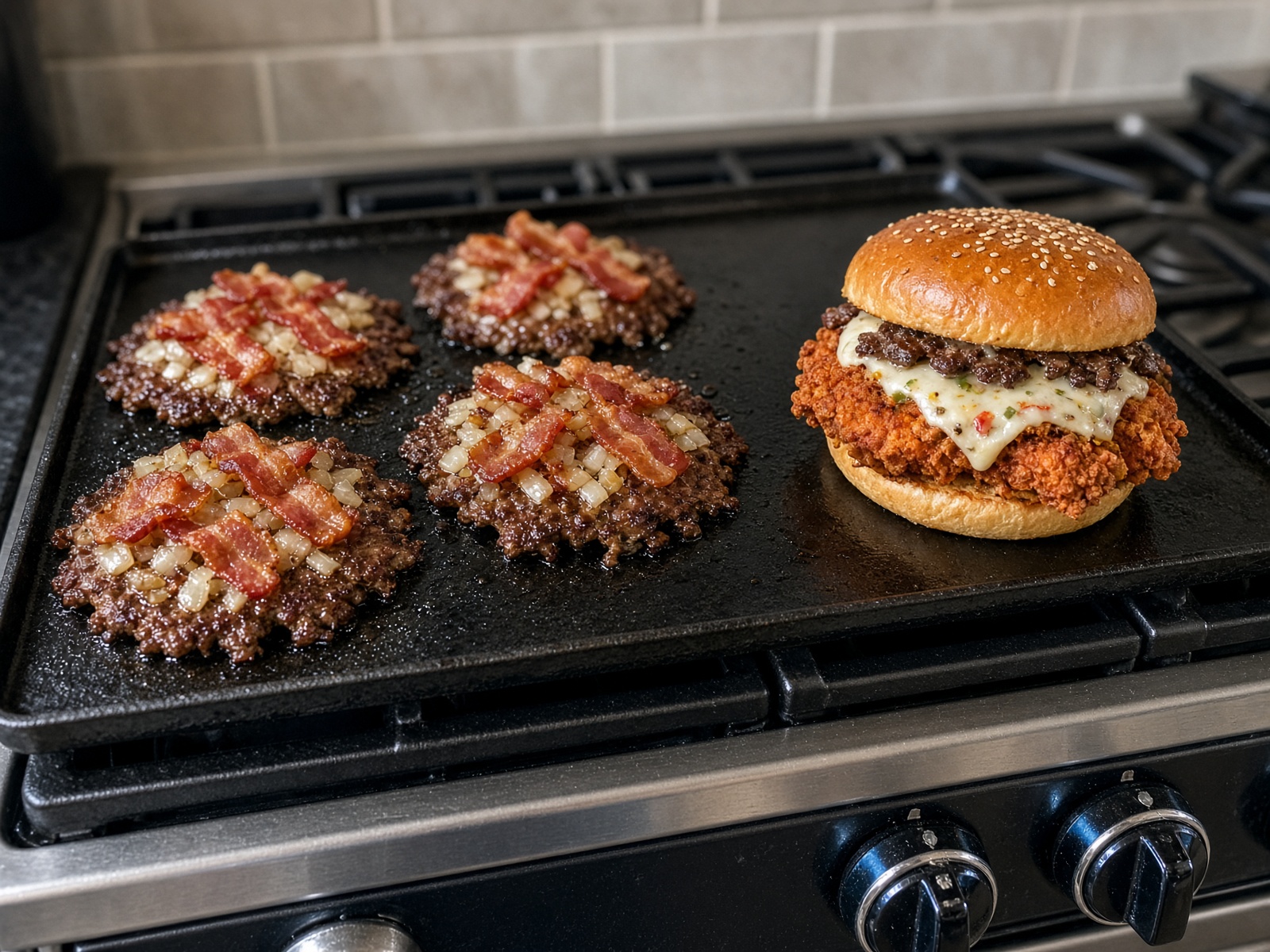 Smashburgers and a spicy chicken sandwich