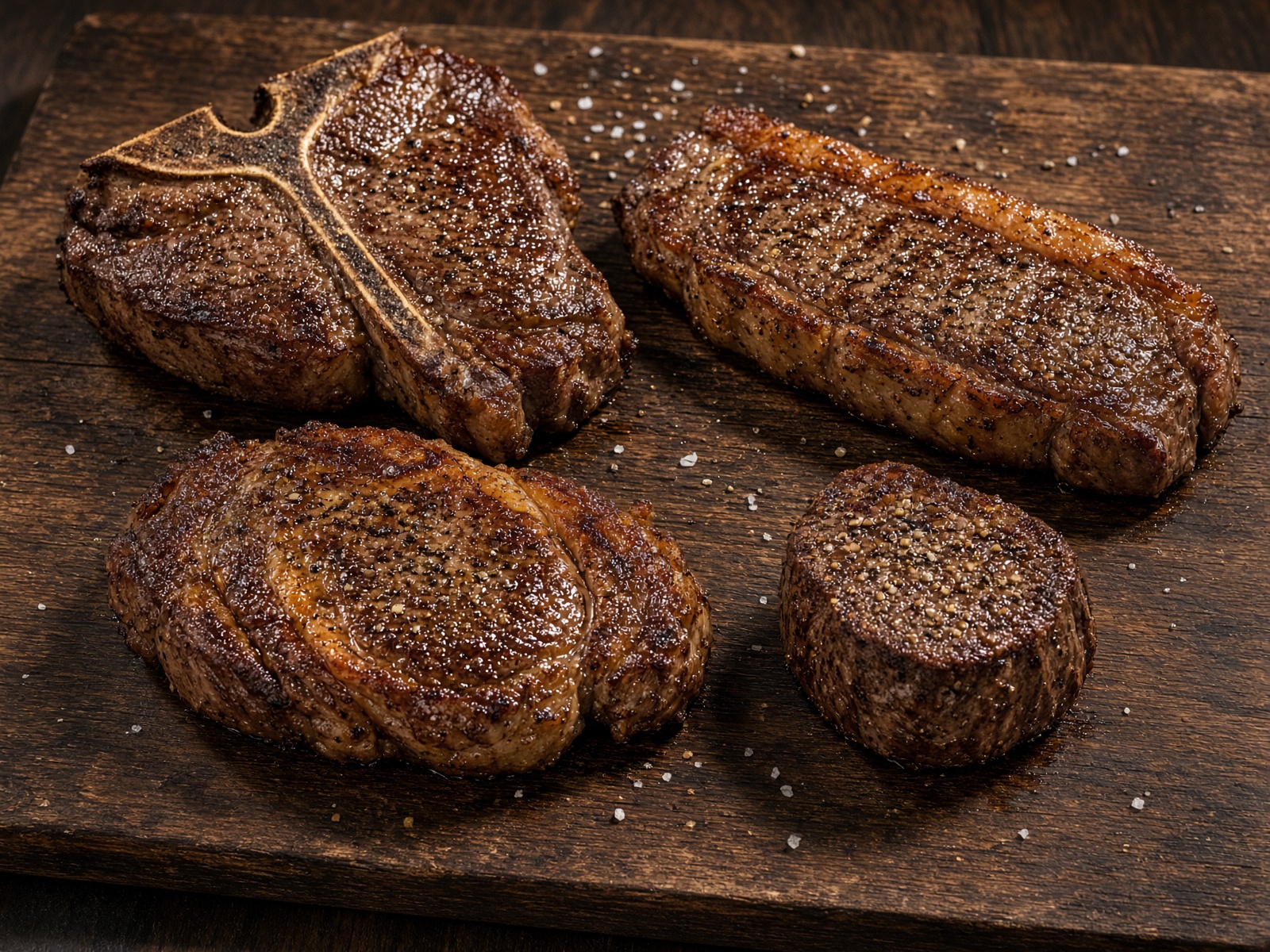 Steak, four cuts